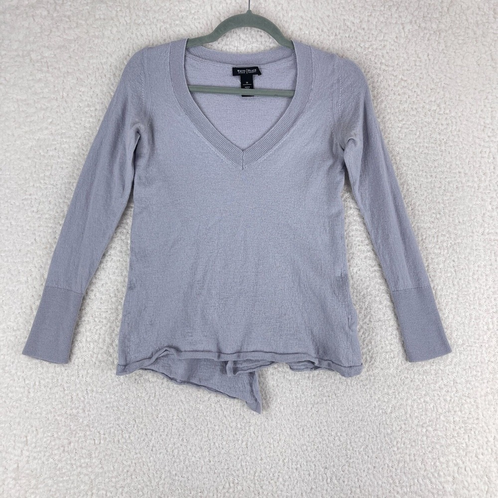 White House Black Market Gray Wool Blend Shirt Womens Long Sleeve Size‎ Medium